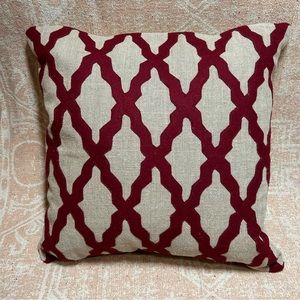 Linen & Wool Feather Throw Pillow by Villa, Like New Restoration Hardware-Like